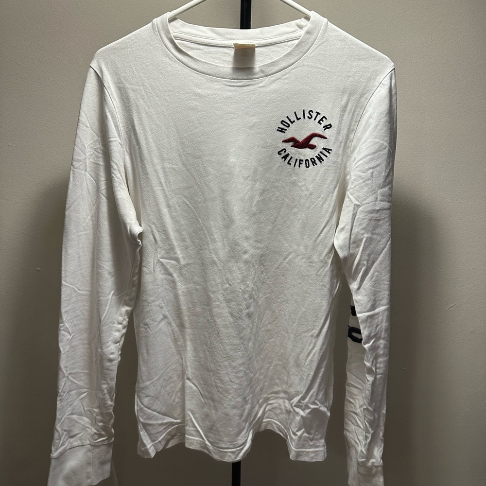 Hollister men white long sleeve t-shirt